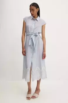 Хлопковое платье Answear Lab, синий