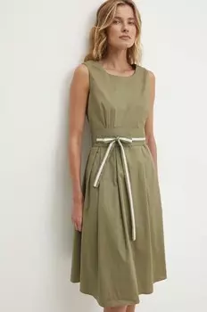 Хлопковое платье Answear Lab, зеленый