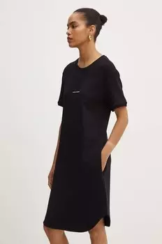 Хлопковое платье Armani Exchange, черный