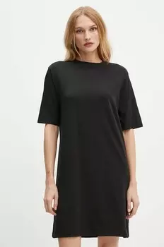 Хлопковое платье Armani Exchange, черный