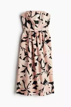 Хлопковое платье-бандо H&M, черный