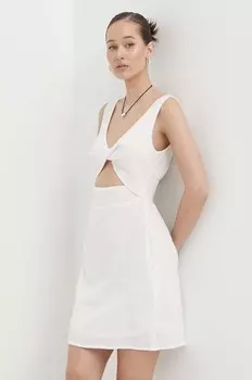Хлопковое платье Billabong, бежевый
