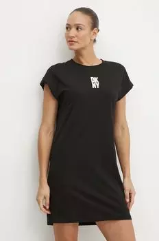 Хлопковое платье Dkny, черный