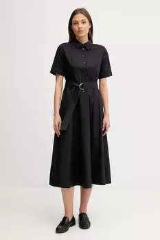 Хлопковое платье Dkny, черный