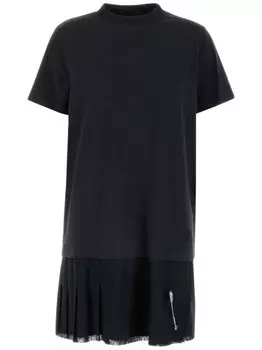 Хлопковое платье-футболка Balenciaga, черный