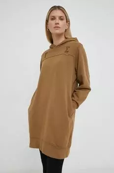 Хлопковое платье G-Star Raw, бежевый