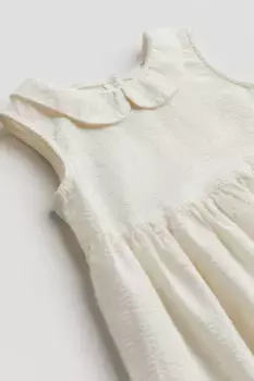 Хлопковое платье H&M, бежевый