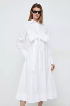 Хлопковое платье Karl Lagerfeld, белый