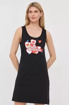 Хлопковое платье Love Moschino, черный