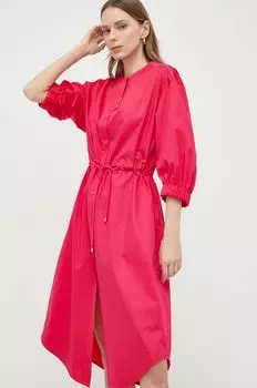 Хлопковое платье Max Mara Leisure, розовый