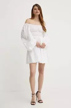 Хлопковое платье Pinko, белый
