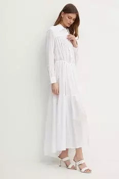 Хлопковое платье Pinko, белый