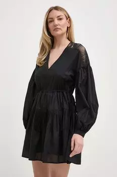 Хлопковое платье Pinko, черный