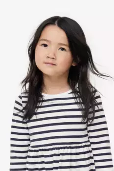 Хлопковое платье с рисунком H&M, синий