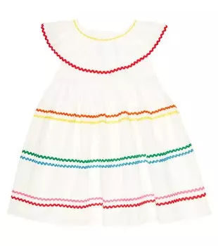 Хлопковое платье Stella McCartney Kids, белый