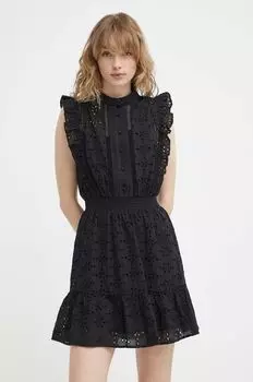 Хлопковое платье The Kooples, черный