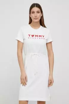 Хлопковое платье Tommy Hilfiger, белый