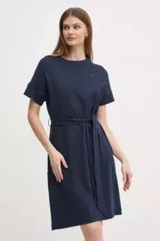 Хлопковое платье Tommy Hilfiger, темно-синий