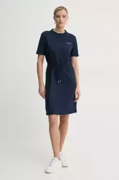 Хлопковое платье Tommy Hilfiger, темно-синий