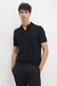 Хлопковое поло Armani Exchange, черный