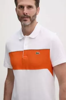 Хлопковое поло Lacoste, белый