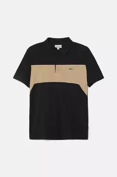 Хлопковое поло Lacoste, черный