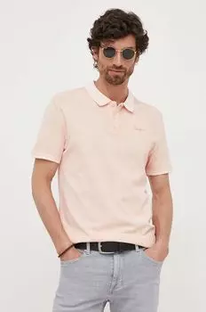 Хлопковое поло OLIVER Pepe Jeans, розовый