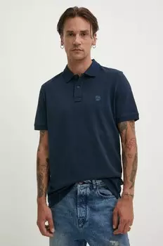 Хлопковое поло Timberland, темно-синий
