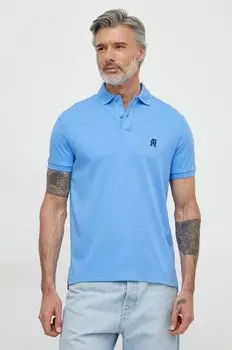 Хлопковое поло Tommy Hilfiger, синий