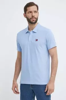 Хлопковое поло Tommy Jeans, синий