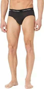 Хлопковые эластичные трусы на бедрах Calvin Klein Underwear, черный