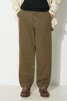 Хлопковые брюки Barbour, зеленый