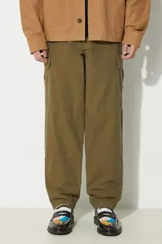 Хлопковые брюки Barbour, зеленый