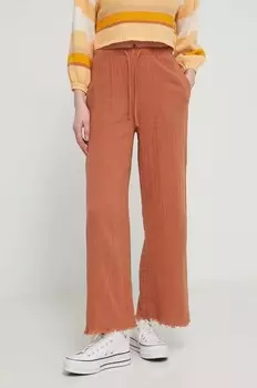Хлопковые брюки Billabong, коричневый