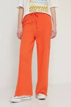Хлопковые брюки Billabong, оранжевый