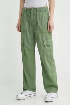 Хлопковые брюки Billabong, зеленый