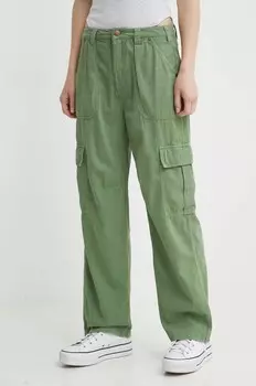 Хлопковые брюки Billabong, зеленый