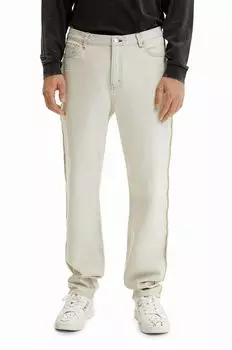Хлопковые брюки Desigual, белый