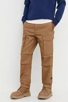 Хлопковые брюки G-Star Raw, бежевый