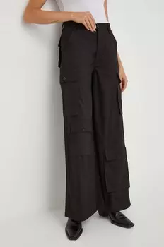 Хлопковые брюки G-Star Raw, черный