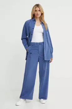 Хлопковые брюки G-Star Raw, синий