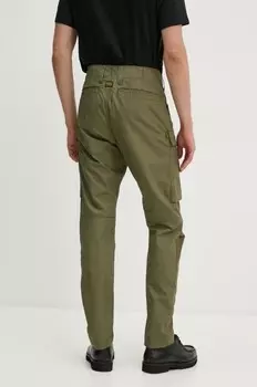 Хлопковые брюки G-Star Raw, зеленый