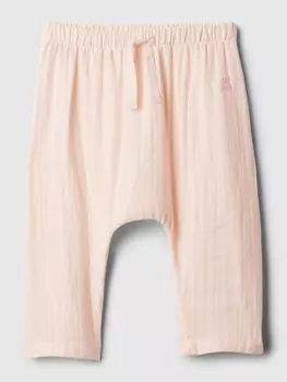 Хлопковые брюки Gap, розовый