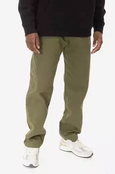 Хлопковые брюки Gramicci, зеленый