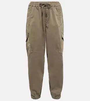 Хлопковые брюки-карго Ag Jeans, зеленый
