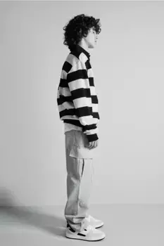 Хлопковые брюки-карго H&M, бежевый