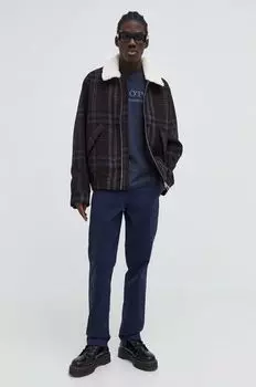 Хлопковые брюки Levi's, темно-синий