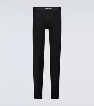 Хлопковые брюки Long John Tom Ford, черный