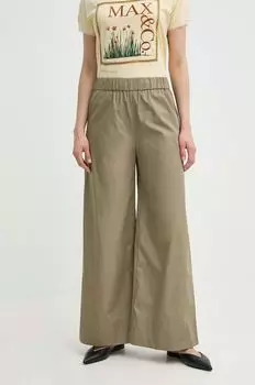 Хлопковые брюки Max&Co., зеленый
