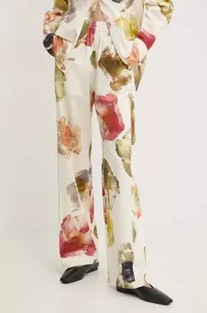 Хлопковые брюки Stine Goya, бежевый